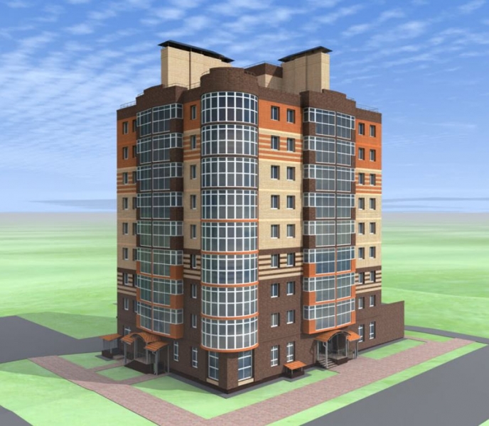 Строительство 9-ти этажного многоквартирного дома со встроенными нежилыми помещениями и паркингом по адресу: г.Калуга, ул.Тульская, д. 101СтройТехПроект Калуга